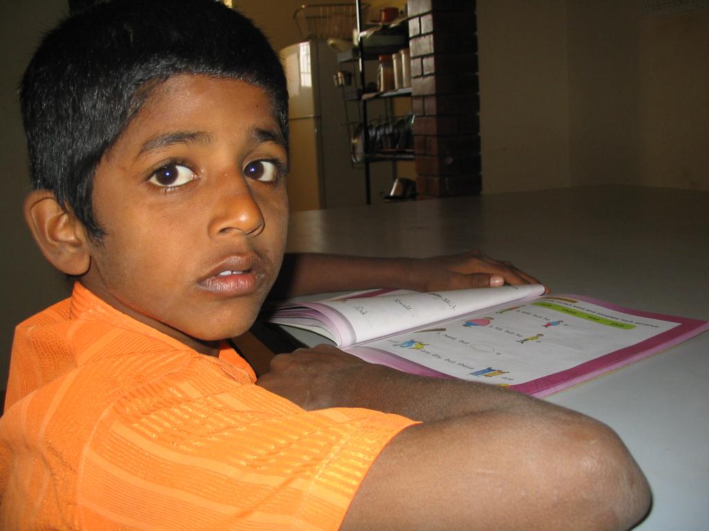 Sharath reading Rescue Home